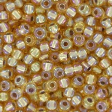 Miyuki rocailles Perlen 8/0 - Silver lined gold ab 8-1003